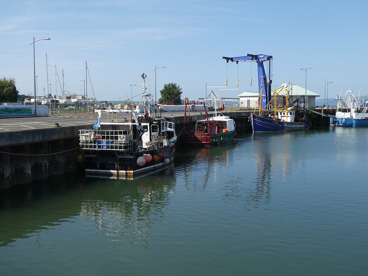 Stranraer and its harbour beside Loch Ryan