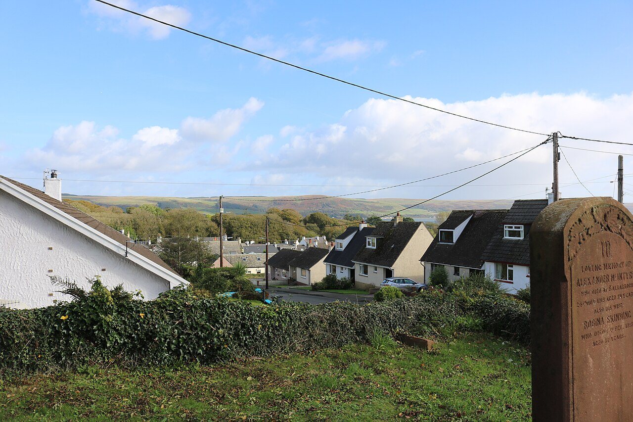 A view across Kirkcolm village.