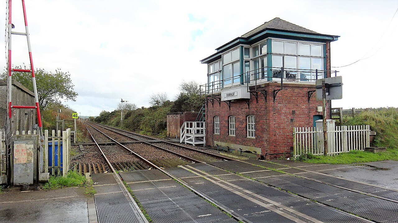 Dunragit level crossing and signal box.