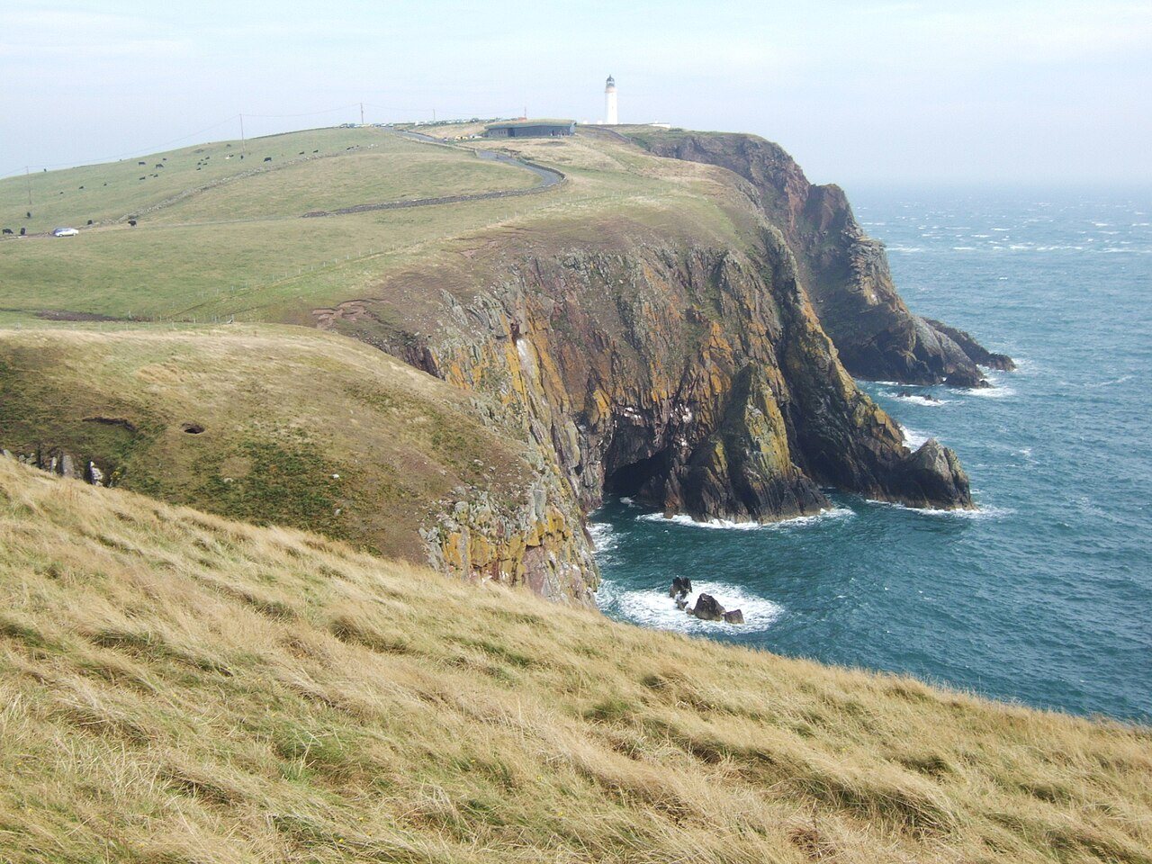 The cliffs and headland at the Mull of Galloway.