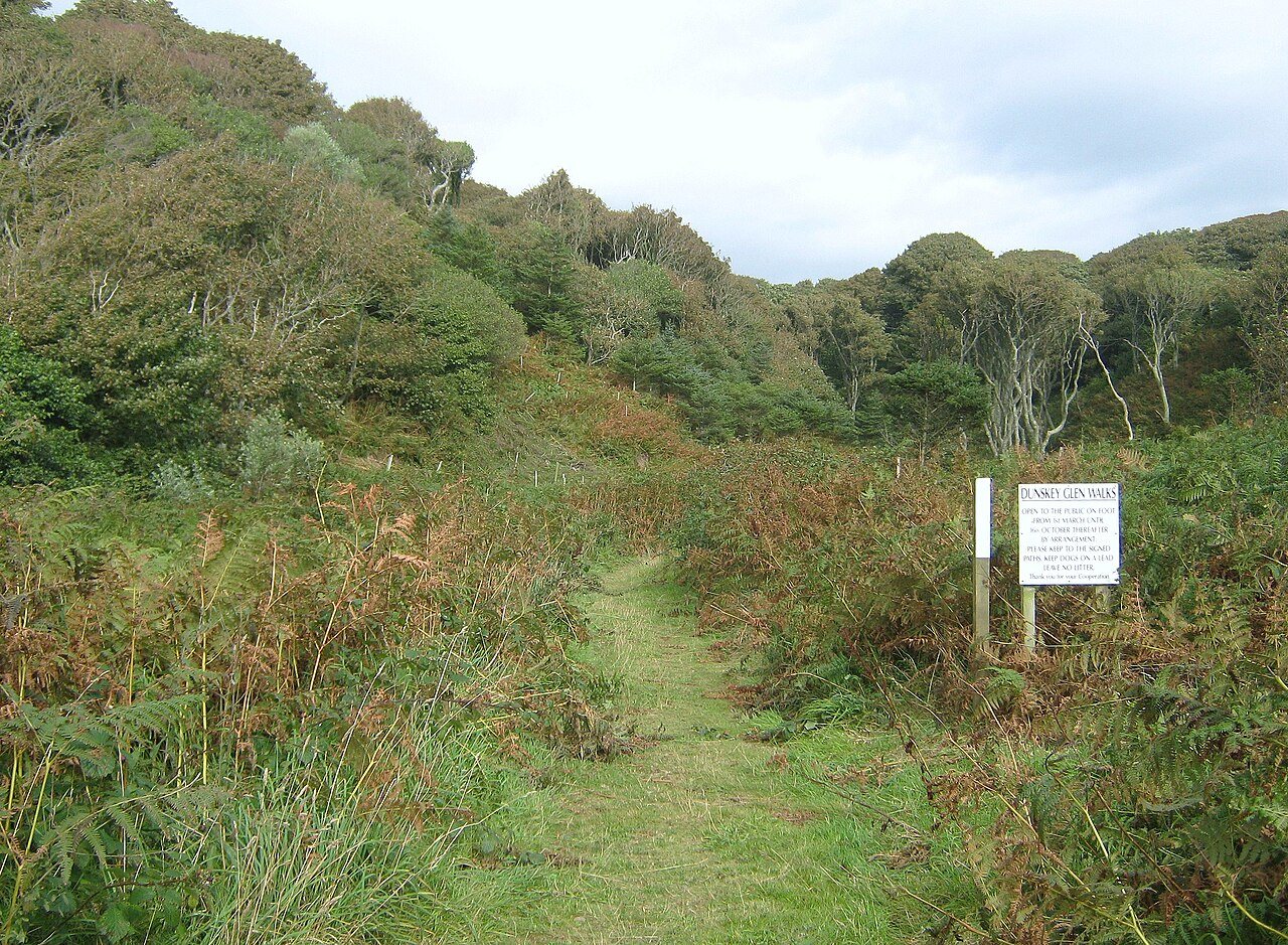 A path through Dunskey Glen.