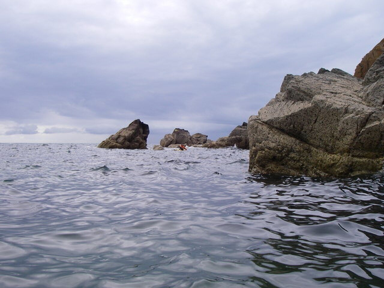 Rocky coastline on the Rhins of Galloway.