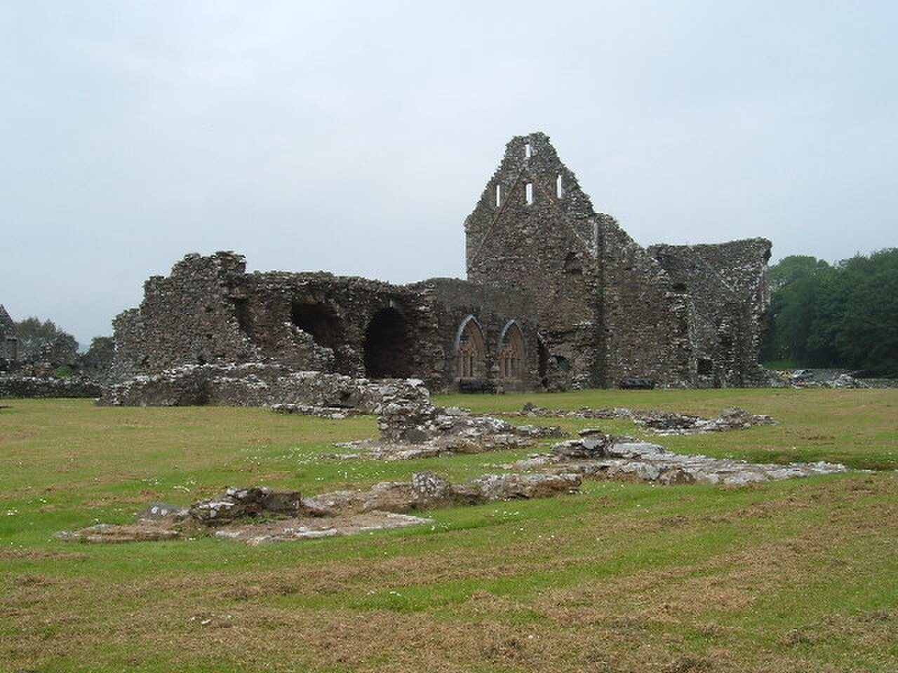 The surviving ruins of Glenluce Abbey.