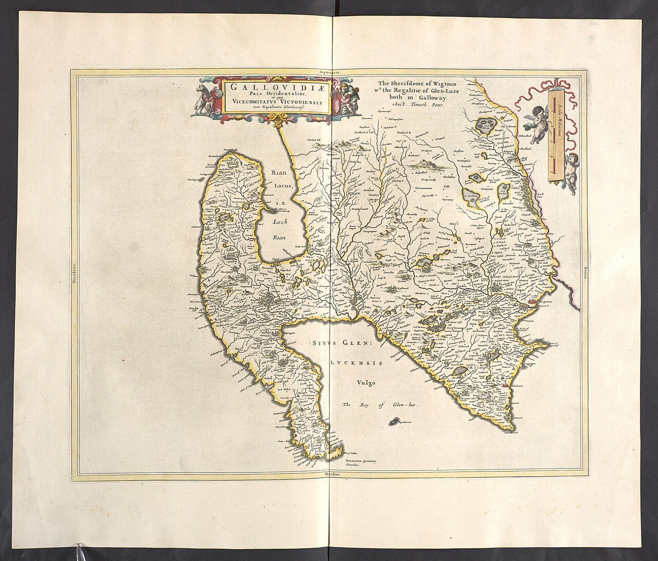 Joan Blaeu’s 1667 map of western Galloway, a historical illustration rather than a current navigation map.