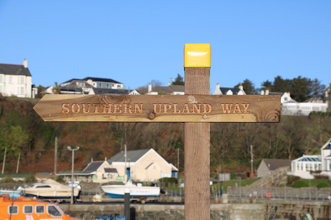 The Southern Upland Way sign at Portpatrick.